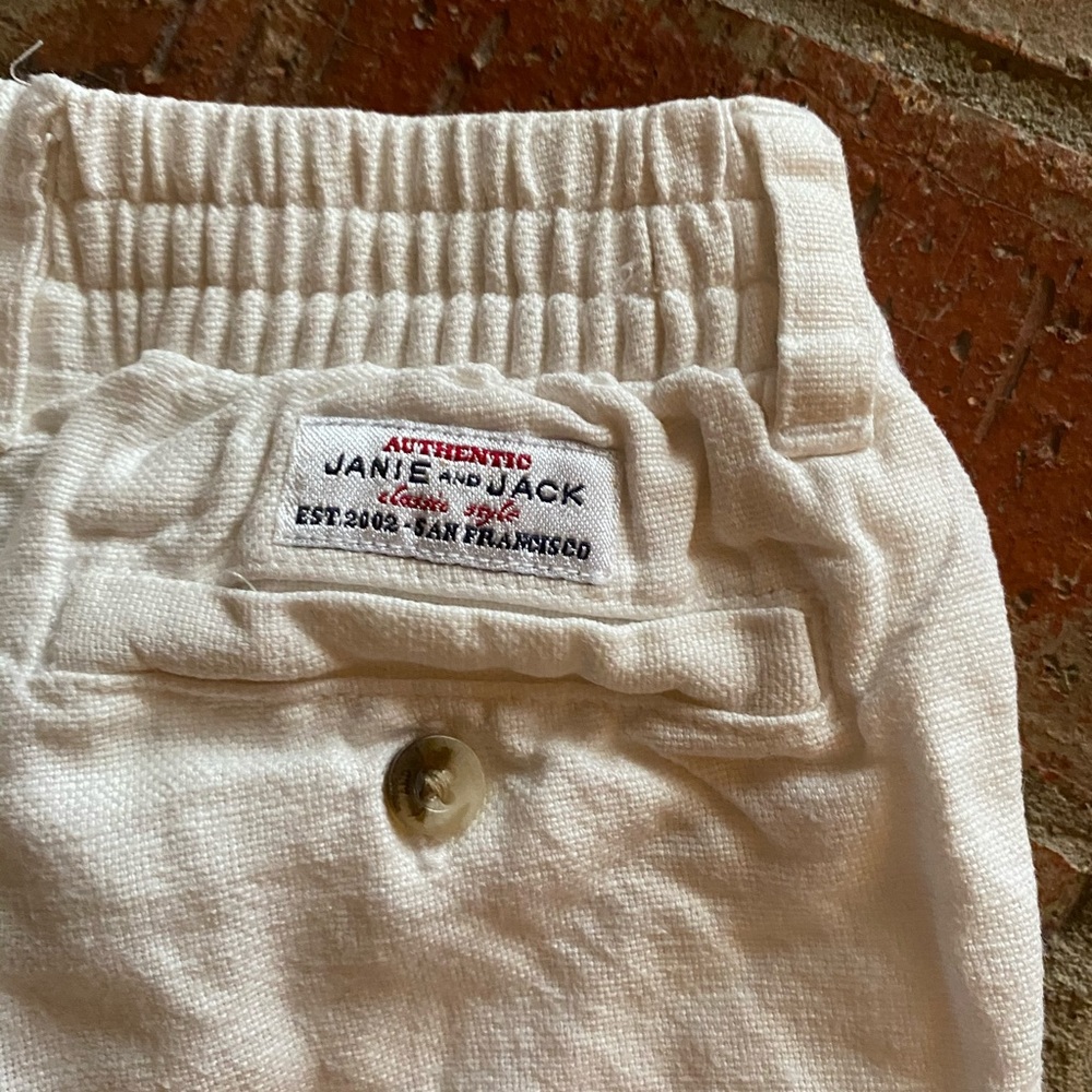Janie and Jack linen white shorts